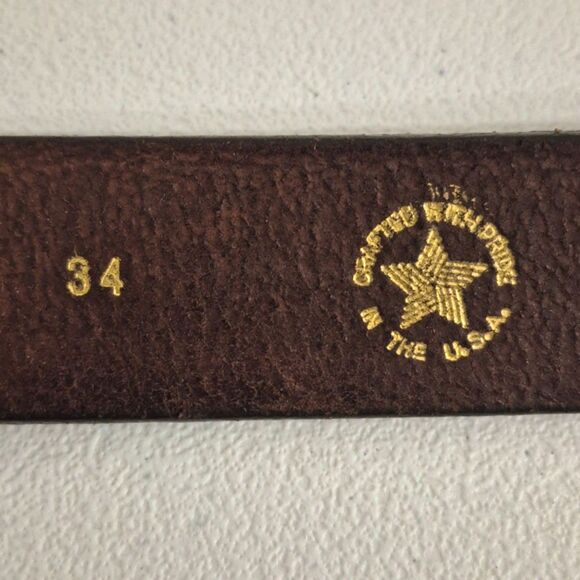 Duluth Trading Co. Belt Mens 34 Buckle-less Brown Leather - Picture 6 of 10